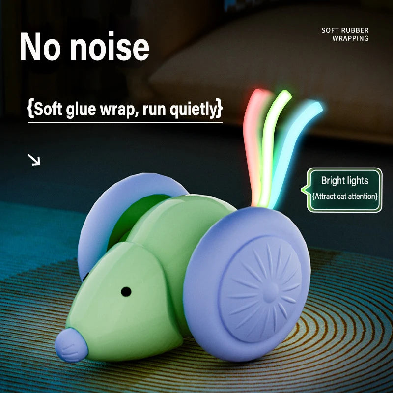 🐭🚗🐾Interactive Cat Toy Launcher – Feather & Ball Fun for Active Cats