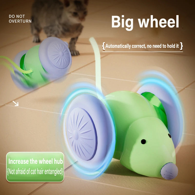 🐭🚗🐾Interactive Cat Toy Launcher – Feather & Ball Fun for Active Cats