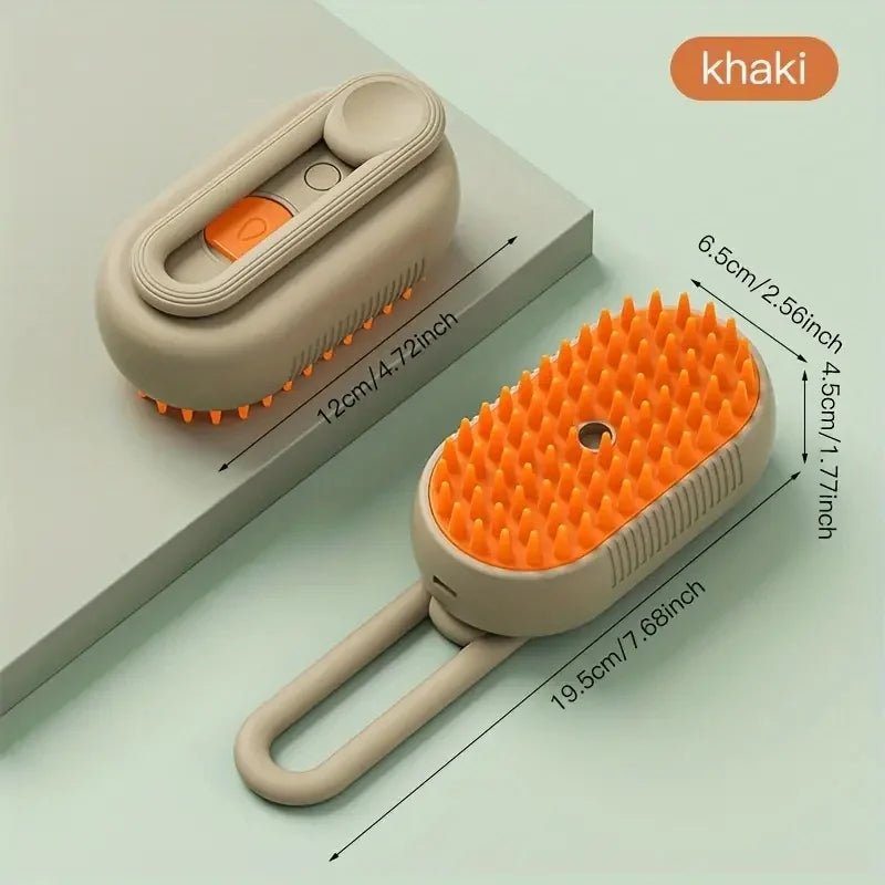 🧴🐾 2-in-1 Steam Grooming Brush – Deep Cleaning & Detangling for Dogs & Cats🐶🐱