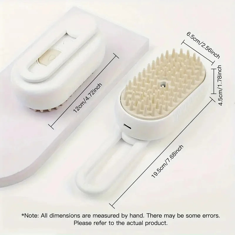 🧴🐾 2-in-1 Steam Grooming Brush – Deep Cleaning & Detangling for Dogs & Cats🐶🐱