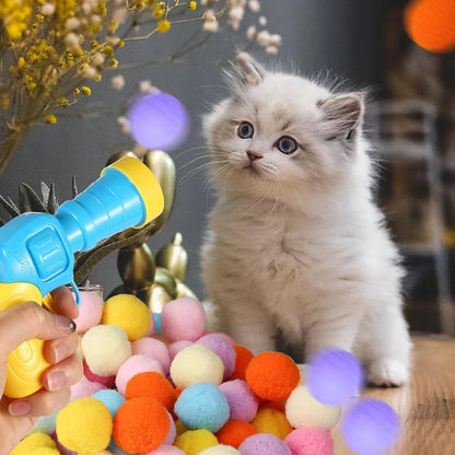 🎯 Interactive Cat Toy Launcher – Plush Ball Shooting Fun!