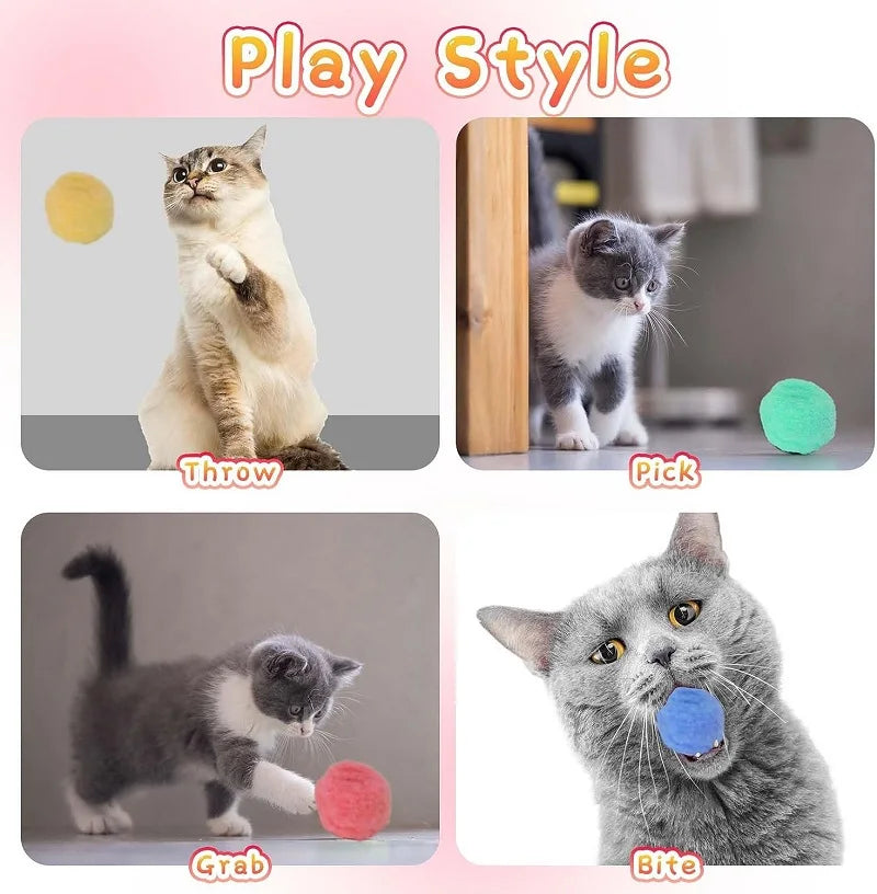 🎯 Interactive Cat Toy Launcher – Plush Ball Shooting Fun!
