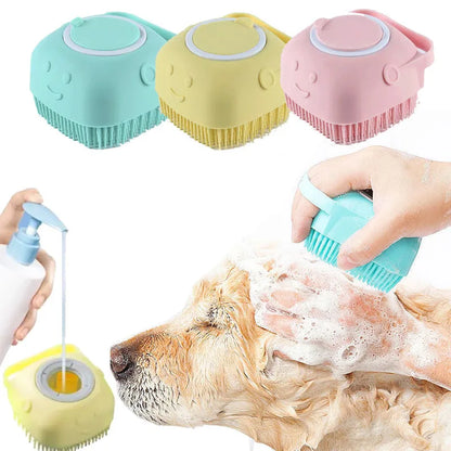 🧤 Silicone Grooming & Bath Gloves – Massage, Clean & De-Shed! 🛁🐾