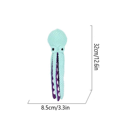 🐙Squeaky Plush Octopus Toy – Crinkle Legs & Fun Sounds for Dogs 🐾