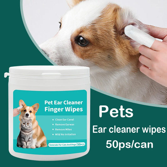 🧼 Pet Ear Cleaning Wipes – Gentle Daily Care for Dogs & Cats 🐶🐱