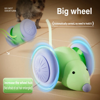 🐭🚗🐾Interactive Cat Toy Launcher – Feather & Ball Fun for Active Cats