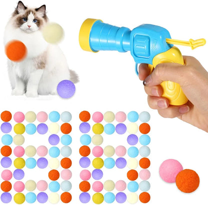 🎯 Interactive Cat Toy Launcher – Plush Ball Shooting Fun!