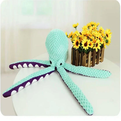 🐙Squeaky Plush Octopus Toy – Crinkle Legs & Fun Sounds for Dogs 🐾