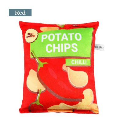🍟 Crunchy Plush Chips Toy – Crinkle Sound Fun for Dogs 🐾