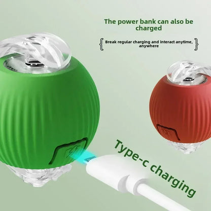 🌀 Rechargeable Interactive Pet Toy – Rolling Fun for Dogs & Cats!