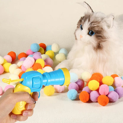 🎯 Interactive Cat Toy Launcher – Plush Ball Shooting Fun!