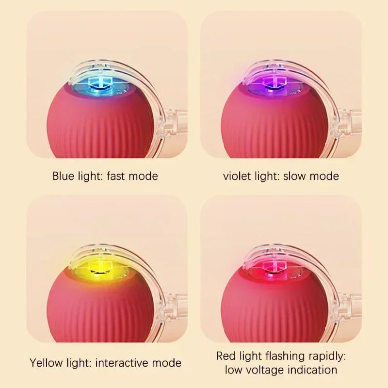 🌀 Rechargeable Interactive Pet Toy – Rolling Fun for Dogs & Cats!