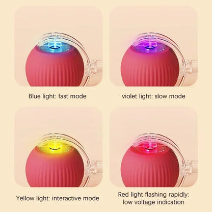 🌀 Rechargeable Interactive Pet Toy – Rolling Fun for Dogs & Cats!