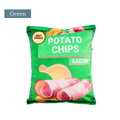 🍟 Crunchy Plush Chips Toy – Crinkle Sound Fun for Dogs 🐾